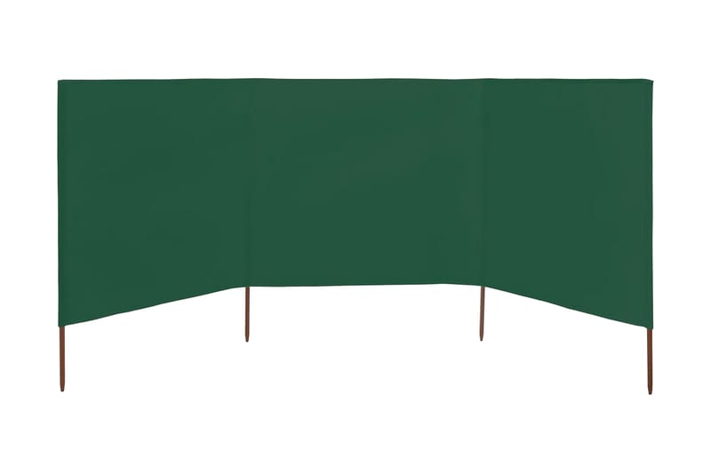 Vindskydd 3 paneler tyg 400x120 cm grön - Grön - Skärmskydd & vindskydd