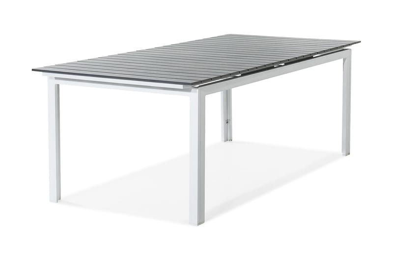 TUNIS Förlängningsbart Matbord 220-280x100 cm Vit/Grå - Matbord ute