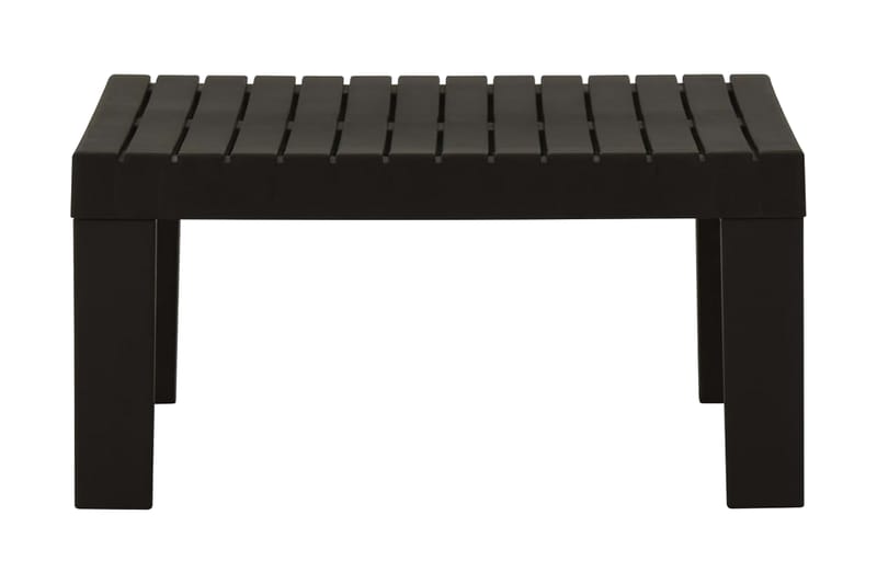 Loungebord för trädgården plast grå - Grå - Soffbord utomhus & loungebord - Sidobord utomhus - Loungemöbler