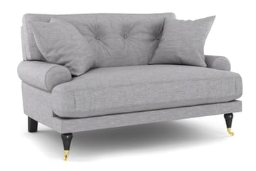 ANTHONY Loveseat Ljusgrå/Mässing
