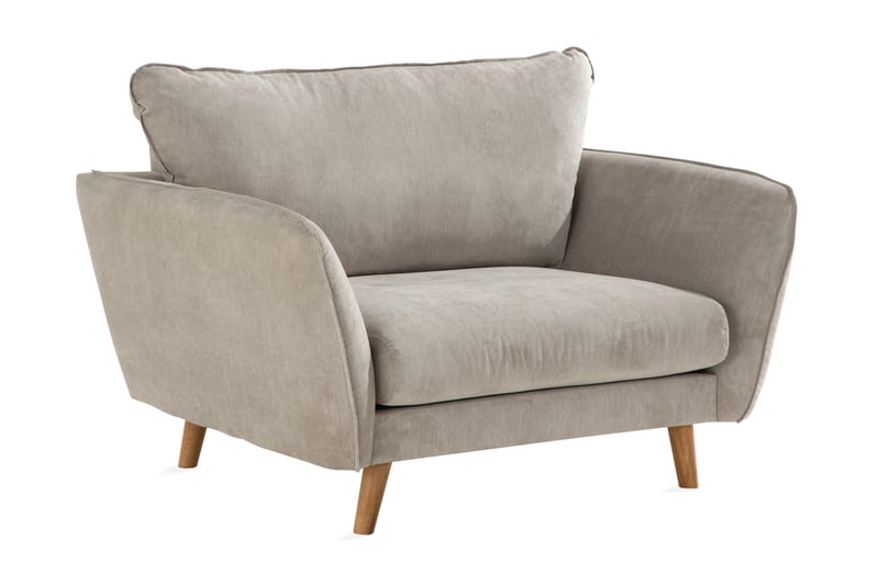 OSCAR LYX Fåtölj Beige/Ek - Fåtöljer