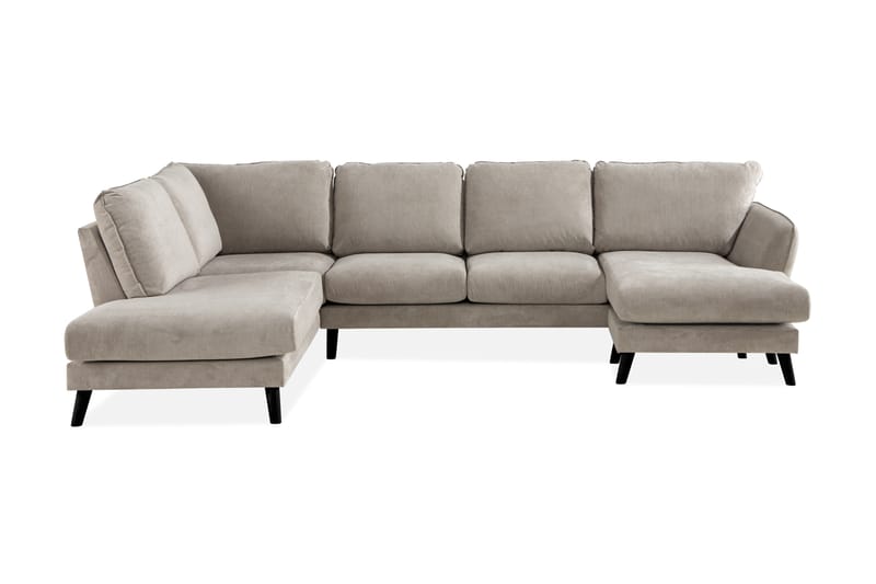 OSCAR LYX U-soffa med Divan Vänster Beige/Ek - U-soffor