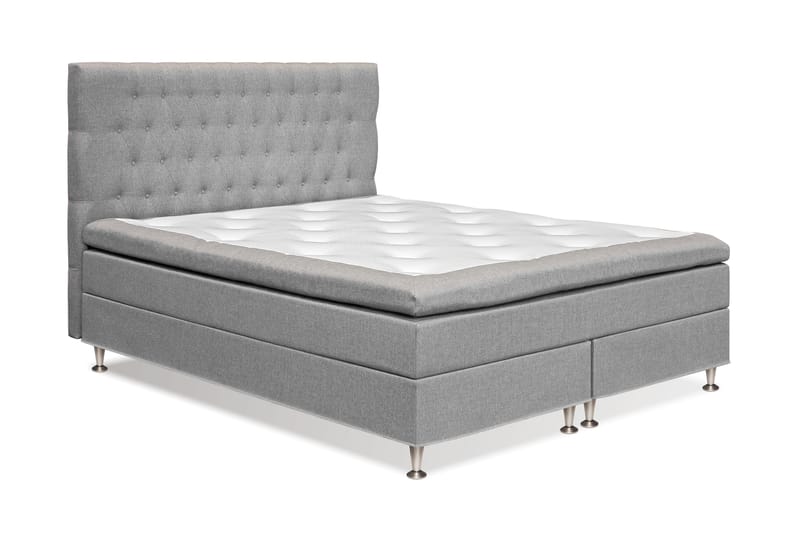 FELICIA Sängpaket 180x200 Ljusgrå - Kontinentalsängar - Komplett Sängpaket