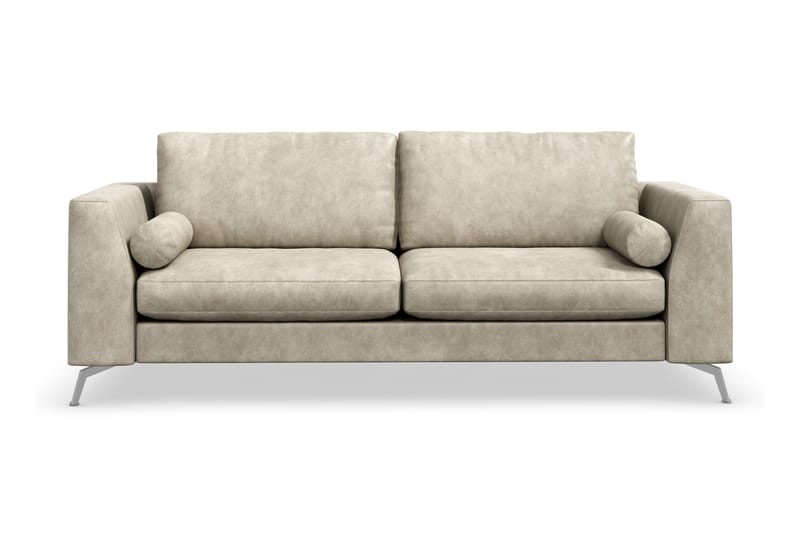 NASHVILLE LYX 3-sits Soffa Konstläder Beige - Skinnsoffor - 2-sits soffor