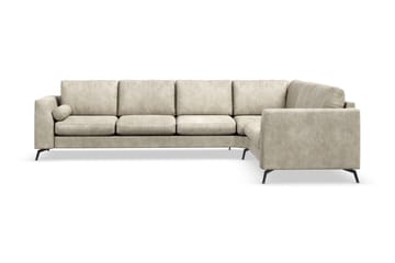 NASHVILLE LYX Hörnsoffa Vändbar Konstläder Beige