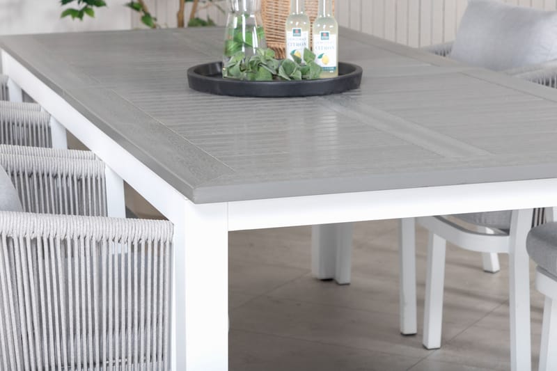 ALBANY Förlängningsbar Matgrupp 224cm + 6 Virya Stolar Brun/ - Venture Home - Matgrupper utomhus