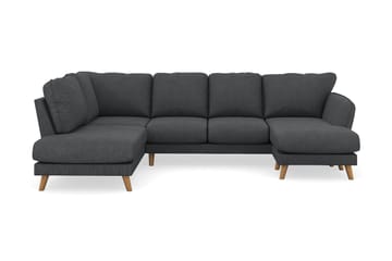 OSCAR LYX U-soffa med Divan Höger Mörkgrå Manchester