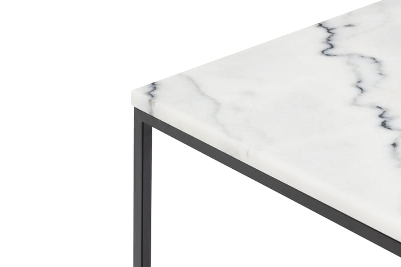 CARRIE Soffbord 120 cm Marmor/Vit/Svart - Bord - Marmorbord - Soffbord
