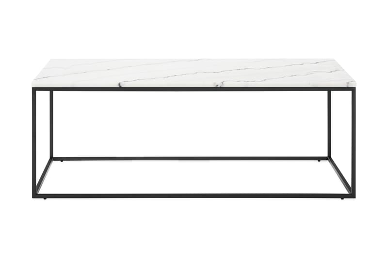 CARRIE Soffbord 120 cm Marmor/Vit/Svart - Bord - Marmorbord - Soffbord