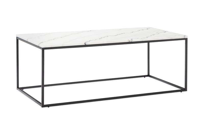 CARRIE Soffbord 120 cm Marmor/Vit/Svart - Bord - Marmorbord - Soffbord