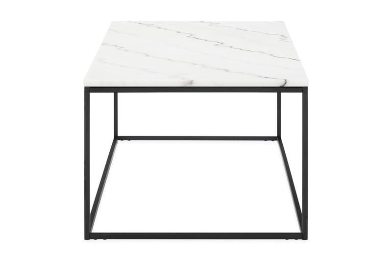 CARRIE Soffbord 120 cm Marmor/Vit/Svart - Bord - Marmorbord - Soffbord