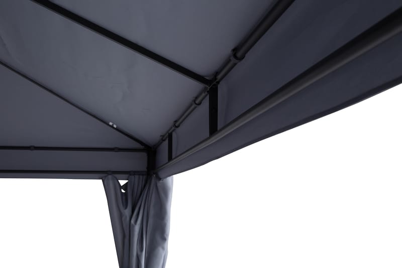 BERMUDA Paviljong 3x4 + Väggar Ljusgrå - Komplett paviljong