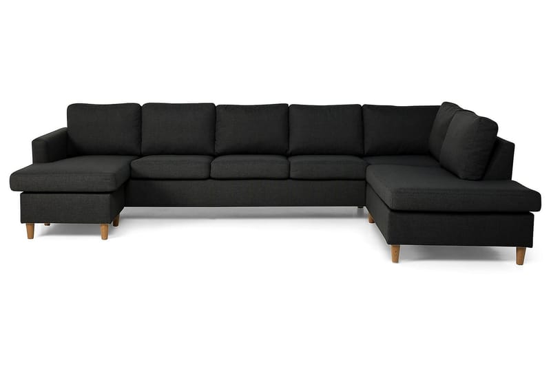 JAN U-soffa Large med Divan Vänster Mörkgrå - U-soffor