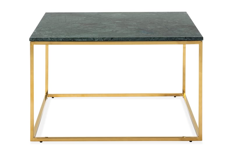 CARRIE Soffbord 70 cm Marmor/Grön/Mässing - Bord - Marmorbord - Soffbord