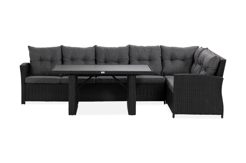 JAMES Loungegrupp Large Höger Svart/Aintwood - Loungemöbler - Loungegrupp