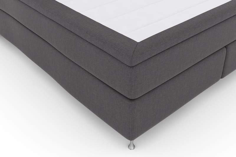 LEXI No 4 Sängpaket 180 Fast - Mörkgrå/Silver - Kontinentalsängar - Komplett Sängpaket