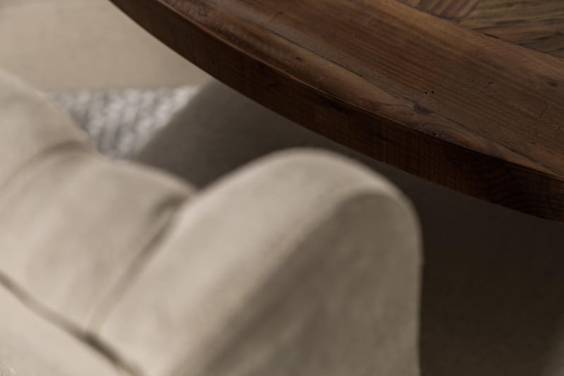 LIRE Matgrupp 150 Rund + 6 SELMA Stol Vintage Alm/Beige -   - Matgrupp & matbord med stolar