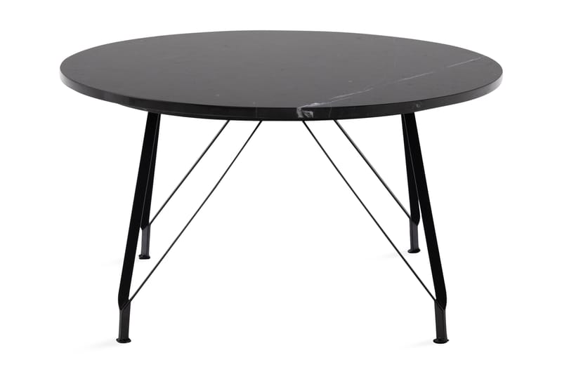 CARRIE Soffbord 80 cm Runt Marmor/Svart - Bord - Marmorbord - Soffbord