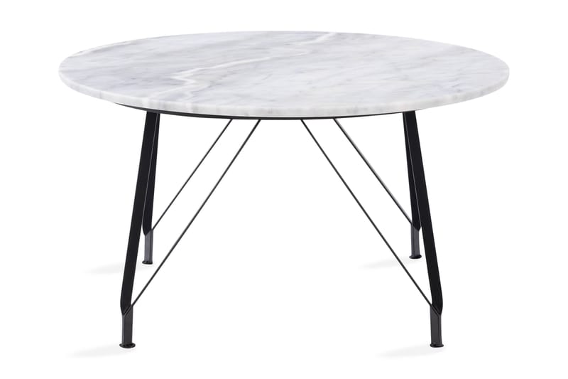 CARRIE Soffbord 80 cm Runt Marmor/Grå/Svart - Bord - Marmorbord - Soffbord