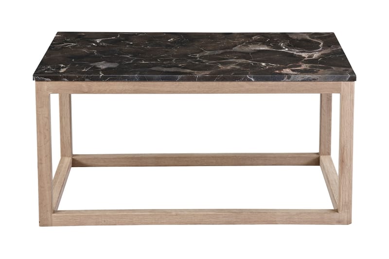 JAMONA Soffbord 90 cm Marmor/Brun/Ek - Bord - Marmorbord - Soffbord