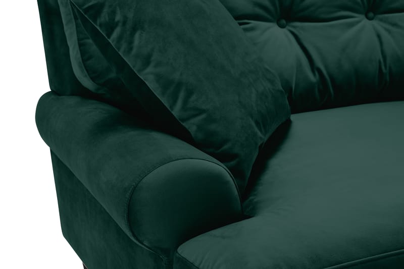 ANTHONY Sammetssoffa 3-sits Mörkgrön/Mässing -   - 3-sits soffor - Sammetssoffor - Howardsoffor