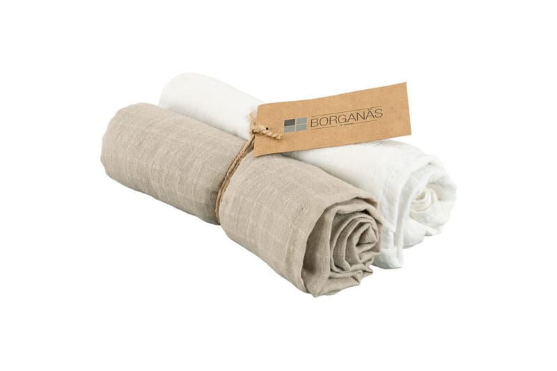 Muslinwrap 2-Pack - Vit/Sand (70 x 70 cm) - Barn & bebis - Barnrumsinredning & leksaker