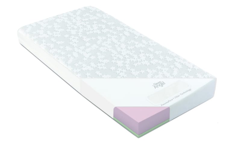 Barnmadrass 70x140 cm med Madrassöverdrag Vit - Vit/Rosa - Barnrumsinredning & leksaker - Barnmadrass & resårbotten barn
