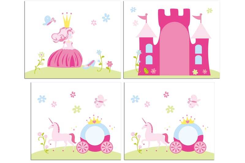 BEKANT Gardin till Loftsäng Prinsessa/Cinderella Flerfärgad/ - Barn & bebis - Barnrumsinredning & leksaker