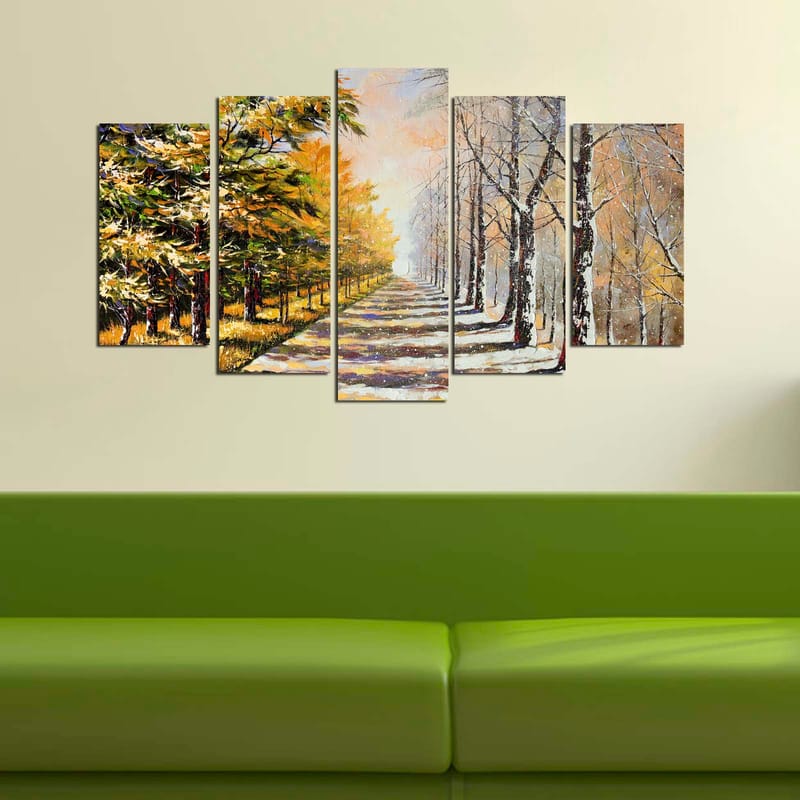 Decorative MDF Painting (5 Pieces) 20x60 - Inredning & dekor - Tavlor & konst - Canvastavla
