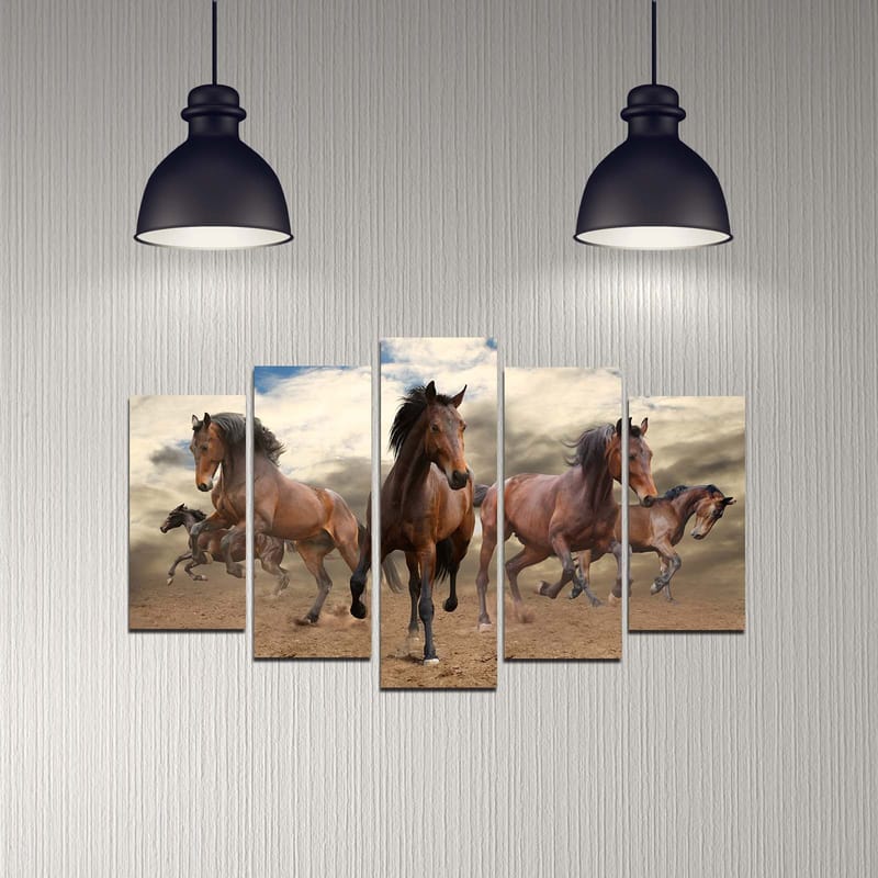 Decorative MDF Painting (5 Pieces) 20x60 - Inredning & dekor - Tavlor & konst - Canvastavla