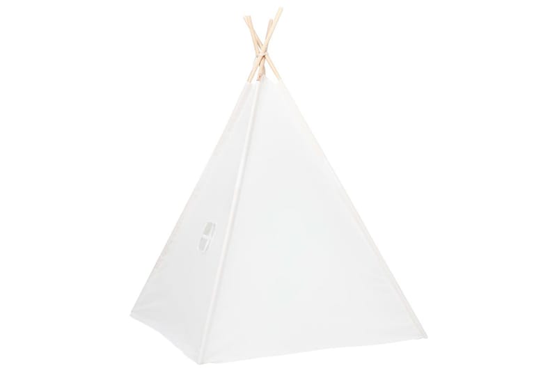 Tipitält för barn med väska peachskin vit 120x120x150 cm - Vit - Barn & bebis - Barnrumsinredning & leksaker - Dekoration barnrum & inredning barn - Lektält barnrum