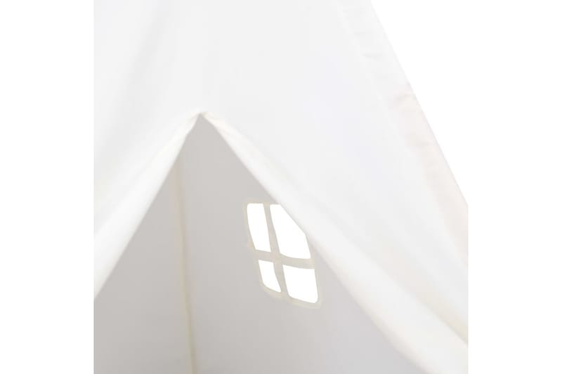 Tipitält för barn med väska peachskin vit 120x120x150 cm - Vit - Barn & bebis - Barnrumsinredning & leksaker - Dekoration barnrum & inredning barn - Lektält barnrum