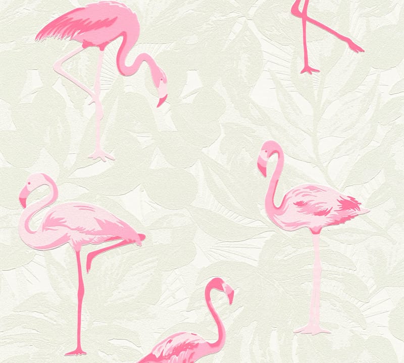 Flamingo Tapet Boys & Girls Ovävd Rosa - AS Creation - Tapet barnrum - Barntapet