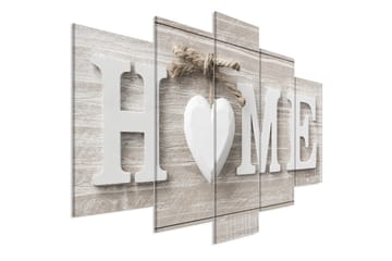Tavla Love Sanctuary 5 Parts Wide 225X100 Beige|Grå|Vit