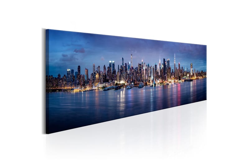 Tavla New York Nights 150X50 Blå - Artgeist sp. z o. o. - Canvastavla