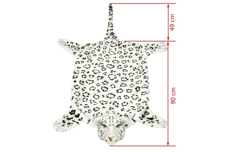 Donall Leopardmatta 139 Plysch - Vit - Barn & bebis - Barnrumsinredning & leksaker
