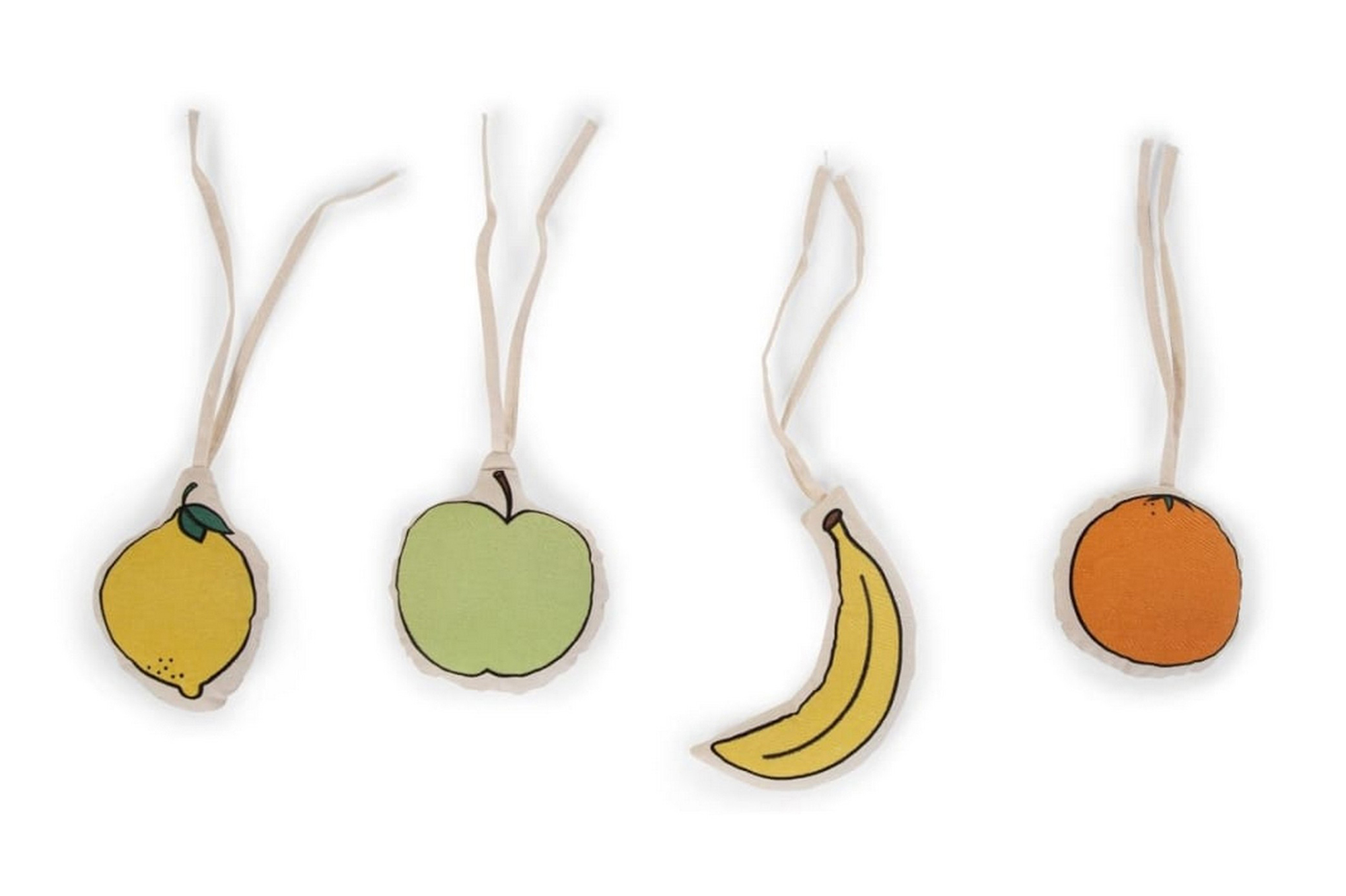 CHILDHOME Leksaksfrukter för babygym 4 delar – Flerfärgad