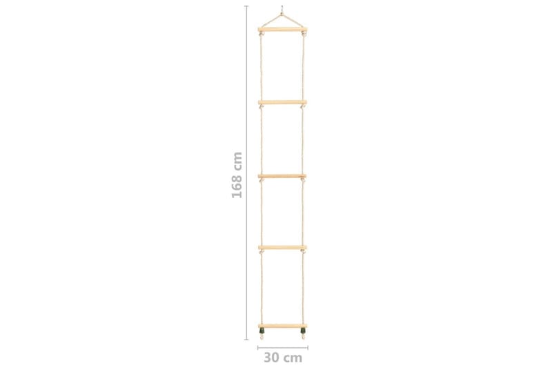 Repstege för barn massivt trä och PE 30x168 cm - Brun - Barn & bebis - Barnrumsinredning & leksaker - Leksaker - Babyleksaker