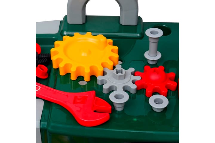 Snickarbänk för barn med verktyg grön/grå - Flerfärgad - Leksaksverktyg