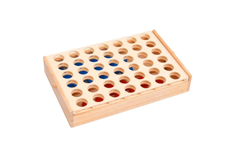 Spel 4-i-rad 24x15x4 cm massiv trä - Övriga leksaker