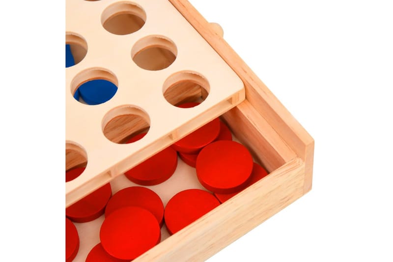 Spel 4-i-rad 24x15x4 cm massiv trä - Barn & bebis - Barnrumsinredning & leksaker - Leksaker - Övriga leksaker