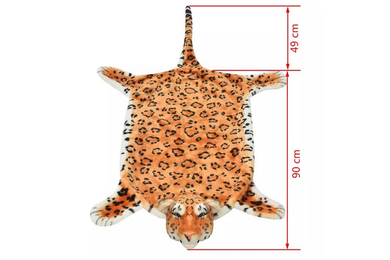 Leopardmatta plysch 139 cm brun - Brun - Barn & bebis - Barnrumsinredning & leksaker