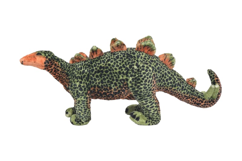 Stående leksak stegosaurus plysch grön och orange XXL - Grön - Barn & bebis - Barnrumsinredning & leksaker