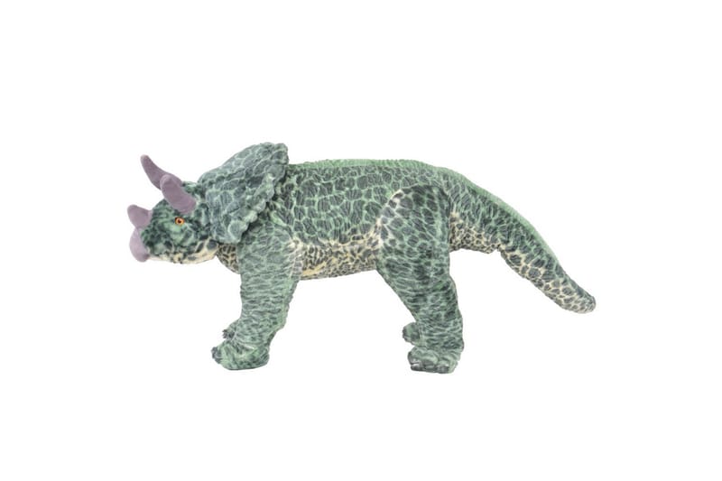 Stående leksaksdinosaurie triceratops plysch grön XXL - Grön - Barn & bebis - Barnrumsinredning & leksaker
