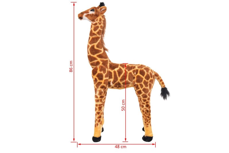 Stående leksaksgiraff brun och gul XXL - Brun - Barn & bebis - Barnrumsinredning & leksaker