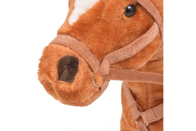Stående leksakshäst plysch brun - Brun - Barnrumsinredning & leksaker - Mjukleksaker & gosedjur