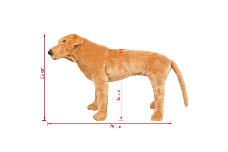 Stående leksakshund labrador ljusbrun XXL - Ljusbrun - Barn & bebis - Barnrumsinredning & leksaker