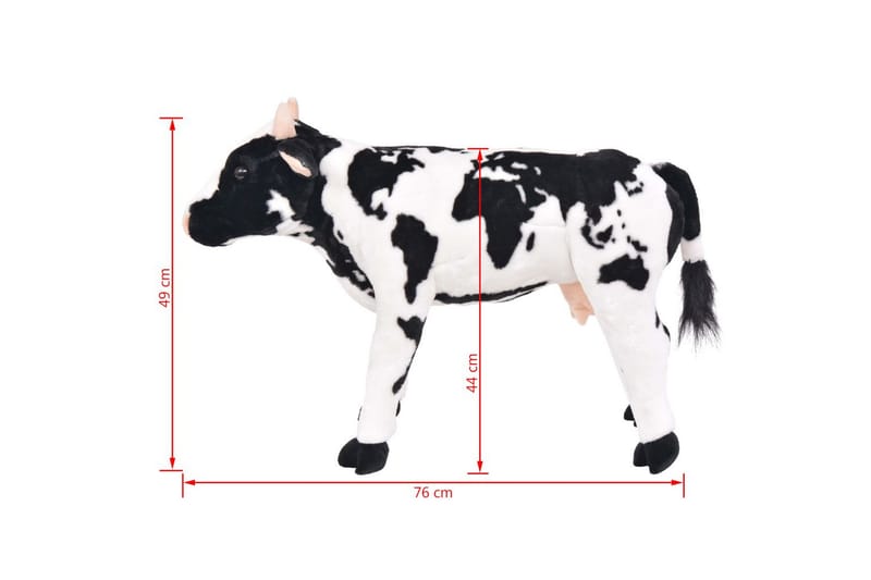Stående leksaksko plysch svart och vit XXL - Svart - Barn & bebis - Barnrumsinredning & leksaker