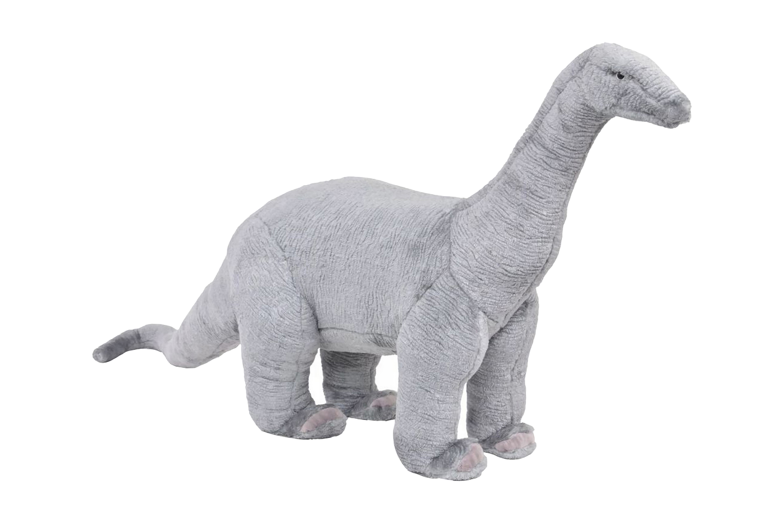 Stående plyschleksak brachiosaurus grå XXL – Grå