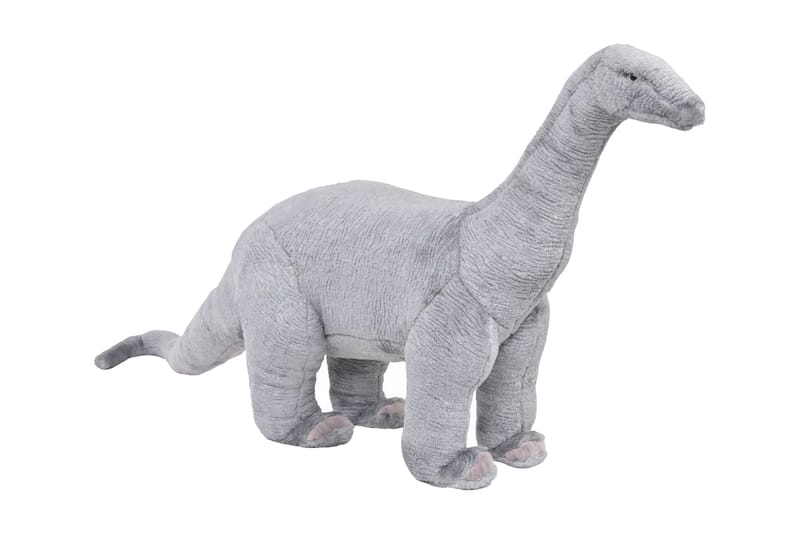 Stående plyschleksak brachiosaurus grå XXL - Grå - Barnrumsinredning & leksaker - Mjukleksaker & gosedjur